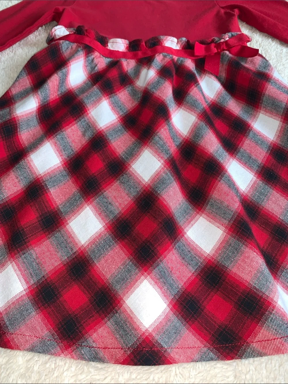 Gymboree Red Plaid Long Sleeve Dress 4T EUC